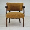 1930s, Scandinavian design, armchair in green furniture fabric, ash wood, original very good condition.
