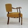 1930s, Scandinavian design, armchair in green furniture fabric, ash wood, original very good condition.