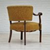 1930s, Scandinavian design, armchair in green furniture fabric, ash wood, original very good condition.
