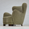 1960s, Danish velour relax chair by Fritz Hansen, original good condition, beech wood.