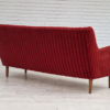1960s, Danish design, 2 seater sofa, red velour, original very good condition.