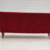 1960s, Danish design, 2 seater sofa, red velour, original very good condition.
