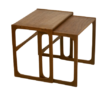 Scandinavian nesting tables in teak from the 60's. Ref twiny.