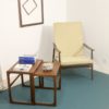 Scandinavian armchair 1960 curved arms. Ref Césarisa.