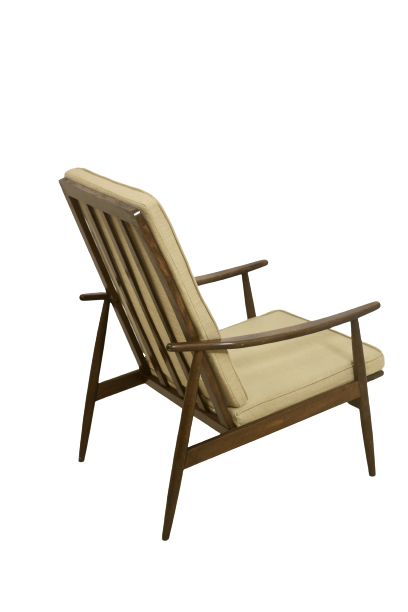 Scandinavian armchair 1960 curved arms. Ref Césarisa.
