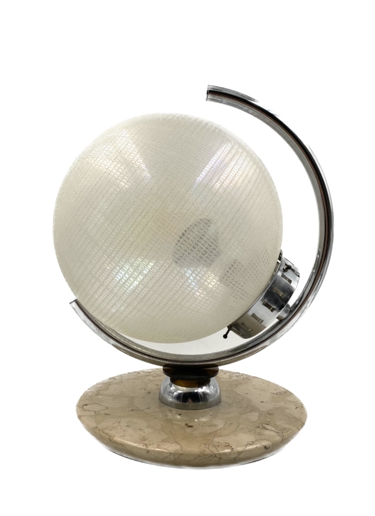 Murano glass spherical table lamp, Mazzega Italy 1970s
