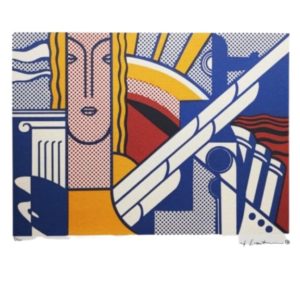 1980s Original Stunning Roy Lichtenstein "Modern Art" Limited Edition Lithograph