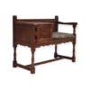 1950s, Scandinavian design, seater dresser, oak wood, sheepskin.