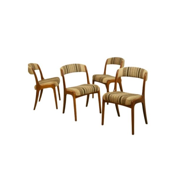 Set of 4 chairs ref: Baumann gondola year 60 restored. Ref Louisette.