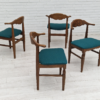 1960s, Danish design by Henning Kjærnulf, set of table and four chairs. 1960s, Danish design by Henning Kjærnulf, set of table and four chairs.
