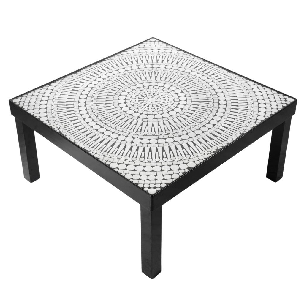 Raf Verjans steel inlayed low table.