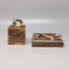 1970s Gorgeous Smoking Set in Onyx. Made in Italy