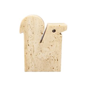 1970s Original Big Travertine Squirrel Sculpture by Enzo Mari for F.lli Mannelli