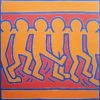 1990s Original Gorgeous Keith Haring Limited Edition Lithograph