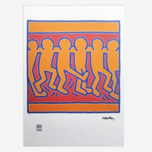 1990s Original Gorgeous Keith Haring Limited Edition Lithograph