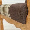 1970s, Danish design, oak wood armchair in furniture wool, oak wood.