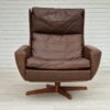 1970s, Danish design by Georg Thams for Vejen Møbelfabrik, swivel wingback relax chair.