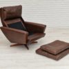 1970s, Danish design by Georg Thams for Vejen Møbelfabrik, swivel wingback relax chair.