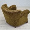 1950s, Danish vintage relax chair in green fabric, original condition.