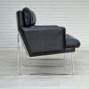 1970s, German design, 2 seater sofa, leather, chrome steel.