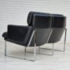 1970s, German design, 2 seater sofa, leather, chrome steel.