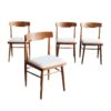 Danish Dining Chairs by Ton Czechoslovakia, 1960s, Set of 4 Danish Dining Chairs by Ton Czechoslovakia, 1960s, Set of 4