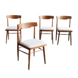 Danish Dining Chairs by Ton Czechoslovakia, 1960s, Set of 4