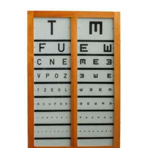 Vintage Czechoslovak Luminous Optotype from Dioptra Kromeriz, 1988