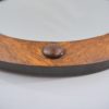 Antique Art Deco wall mirror, Gordon Russell style, oak, round, 1930`s ca, English