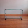 Glass Bar Cart or Serving Table by Gallotti & Radice