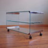 Glass Bar Cart or Serving Table by Gallotti & Radice