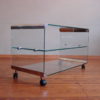 Glass Bar Cart or Serving Table by Gallotti & Radice