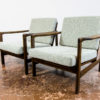 Pair of vintage green B-7522 armchairs by Zenon Bączyk, 1960s