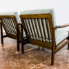 Pair of vintage green B-7522 armchairs by Zenon Bączyk, 1960s