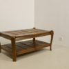 Vintage 70's wood and bamboo coffee table ref: Pépita.