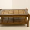 Vintage 70's wood and bamboo coffee table ref: Pépita.