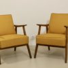 Pair of 1960s Scandinavian armchairs with curved arms. Ref Mimosa