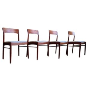 Danish Teak Dining Chairs by H.Kjearnulf, 60s