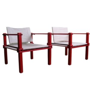 Vintage Safari Armchairs by Gerd Lange, 1965