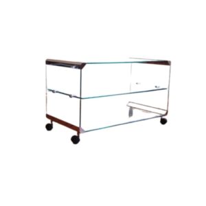 Glass Bar Cart or Serving Table by Gallotti & Radice