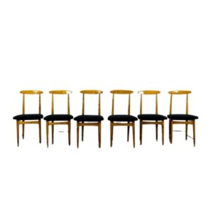 Set of 6 dining chairs by Bernard Malendowicz 1960's