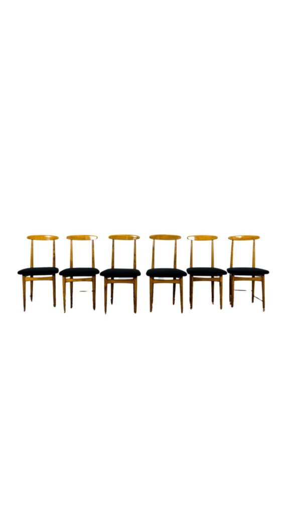 Set of 6 dining chairs by Bernard Malendowicz 1960’s