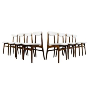 Set of 8 dining chairs by Rajmund Teofil Hałas 1960's