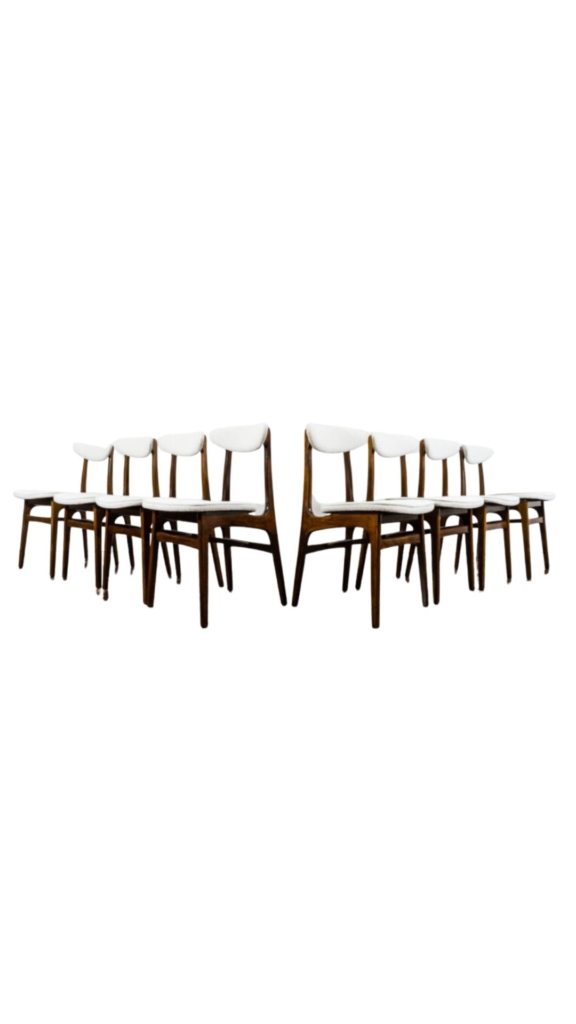 Set of 8 dining chairs by Rajmund Teofil Hałas 1960’s