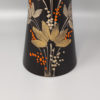 1970s Gorgeous brown vase ceramic by SIC hand-painted. Made in Italy