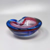 1960s Astonishing Blue and Pink Ashtray/Vide Poche By Flavio Poli for Seguso