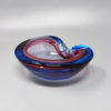 1960s Astonishing Blue and Pink Ashtray/Vide Poche By Flavio Poli for Seguso