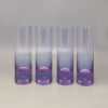 1970s Gorgeous Crystal Ice Bucket with 4 Glasses by Ivat. Made in Italy