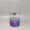 1970s Gorgeous Crystal Ice Bucket with 4 Glasses by Ivat. Made in Italy