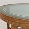 1950s, Danish design, coffee table, glass, oak wood, original condition.